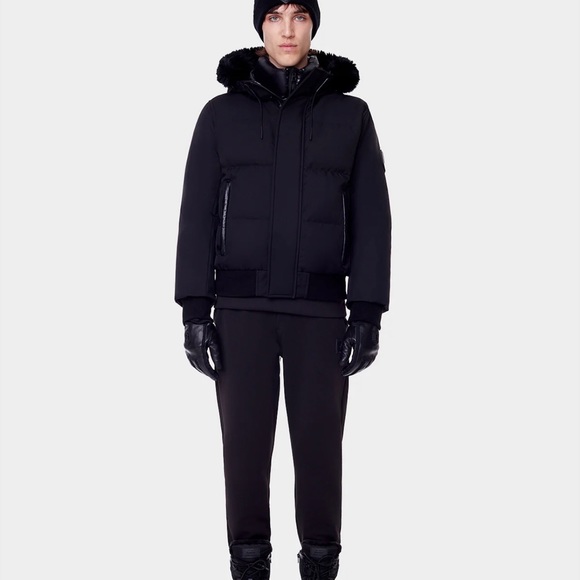 DALLAS MEN'S QUILTED DOWN BOMBER WITH REMOVABLE FAUX FUR - Picture 2 of 6